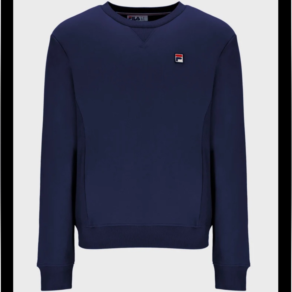 Unisex 1X FILA PREMIUM ESSENTIAL CREWNECK SWEATSHIRT NAVY Vintage
